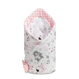 Paturica nou-nascut 80x80 cm Sensillo Minky Wrap Luminis Roz