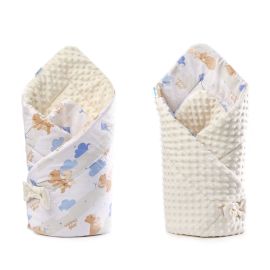 Paturica nou-nascut Sensillo Minky Wrap Bej 80x80 cm