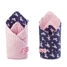 Paturica nou-nascut Sensillo Minky Wrap Roz 80x80 cm