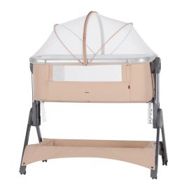 Patut co-sleeping pliabil si reglabil pe inaltime Carrello ARIA (15501) Sand Beige