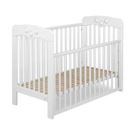 Patut cu laterala culisanta YappyPlay din lemn de mesteacan, YappyKids, 120x60 cm, Alb