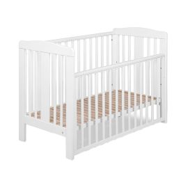 Patut cu laterala culisanta YappyQu din lemn de mesteacan, YappyKids, 120x60 cm, Alb