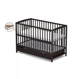 Patut cu sertar VESSANTI ARES - Wenge + Saltea Cocos 12 cm