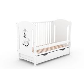 Patut cu sertar VESSANTI ZUZA - Alb + Saltea Cocos 10 cm