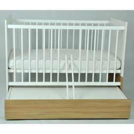 Patut Drewex New York Cu Sertar - Alb + Saltea Cocos 12 Cm