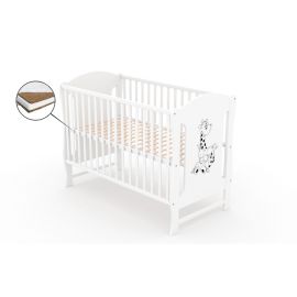 Patut fara sertar VESSANTI Zuza Alb + Saltea Cocos 10 cm