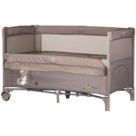 Patut pliabil Chipolino Relax tiramisu cu laterala culisanta