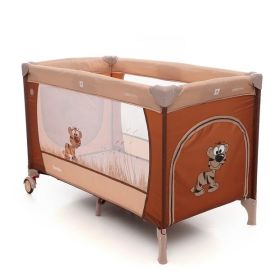 Patut pliabil cu 2 nivele Coto Baby Samba Plus Brown