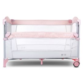 Patut pliabil Sun Baby 005 cu laterala culisanta Pink