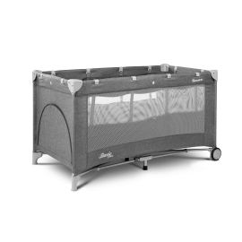 Patut pliant cu etaj intermediar Caretero BASIC PLUS Graphite