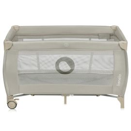 Patut pliant, Lionelo, Stefi Plus, Cu doua nivele, Cu intrare laterala cu fermoar, 2 roti, 120 x 60 cm, Conform cu standardul european de securitate EN 716, Bej