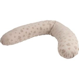 Perna alaptare, Bubaba, Cu doua fete, 170 x 35 cm, Grey Hearts