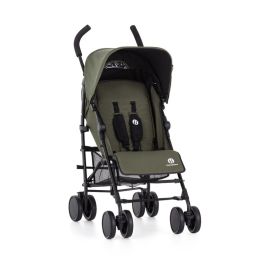 Petite&Mars - Carucior sport Musca, Cu spatar reglabil, Capotina XXL, Usor, 7.9 kg, 6 luni+, Conform cu standardul european de securitate EN 1888:2018, Verde inchis