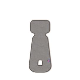 Petite&Mars - Insertie scaun auto, Aero, Antitranspiratie, Cu decupaje pentru centura de siguranta in 3 sau 5 puncte, Bumbac, 63x25 cm, 0-12 luni, 0-13 kg, Gri deschis