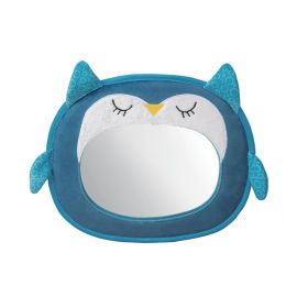 Petite&Mars - Oglinda auto pentru supraveghere bebelusi, Zoo, Bufnita Albastra