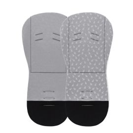 Petite&Mars - Salteluta pentru carucior, Reversibila, Cu doua fete, Din spuma, 86x42 cm, Gri