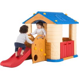 Casuta copii 2 in 1 deluxe cu tobogan Edu Play PH-SL7338