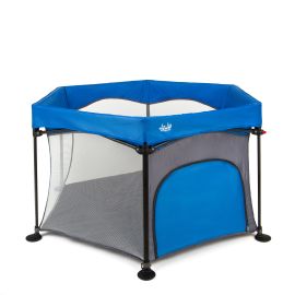 Tarc de joaca pliant Juju Play All Day, Albastru-Gri
