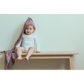 Prosop cu Gluga XXL pentru Copii din Bambus Mellow Mauve