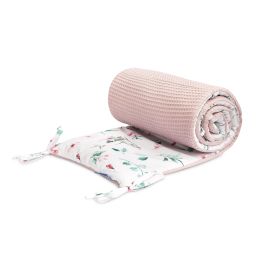 Protectie interioara de bumbac 100% pentru patut Sensillo VAFA 180x30 cm Hipopotami Roz