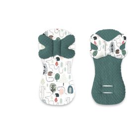 Protectie textila, Qmini, Pentru carucior, scaun auto si scaun de bicicleta, Cu perna Butterfly, Materiale certificate Oeko Tex Standard 100, Hedgehog