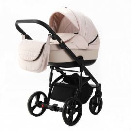 Carucior 2 in 1 Adamex Lanti PS33 cu dubla suspensie, Linen & EcoLeather, Sandstone