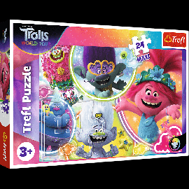 Puzzle Trefl Maxi DreamWorks Trolls, Lumea muzicala a trolilor 24 piese