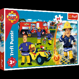 Puzzle Trefl Maxi Fireman Sam, Curajosul pompier Sam 24 piese