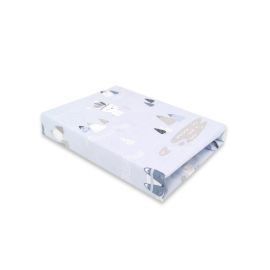 Qmini - Cearceaf cu elastic 120x60 cm Indian Blue