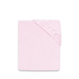 Qmini - Cearceaf cu elastic pentru patut leagan sau patut co-sleeper, Dimensiune 90x40 cm, Din bumbac terry, Material certificat Oeko Tex Standard 100, Pink