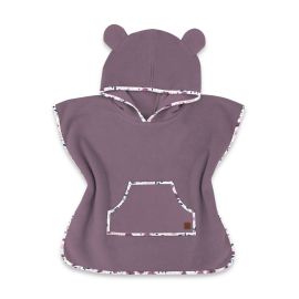 Qmini - Poncho baie, Cu gluga, buzunar si urechi, Materiale certificate Oeko Tex Standard 100, 1 - 4 ani, Heather