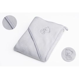Qmini - Prosop cu gluga, Din bumbac, 80x80 cm, Grey