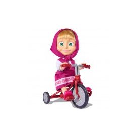 PAPUSA SIMBA MASHA AND THE BEAR 12 CM MASHA CU TRICICICLETA