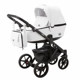 Carucior 3 in 1 Adamex Olivia, Full Ecoleather SA1, Pure White