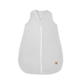 Sac de dormit, Qmini, Cu fermoar, Pentru bebelusi, De iarna, Din muselina dubla, 70 cm, Material certificat Oeko Tex Standard 100, Gray