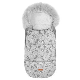 Sac de iarna Sensillo OLAF Fleece 100x45 cm Gri/Flamingo