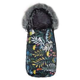 Sac de iarna Sensillo OLAF Fleece 100x45 cm Negru/Flori