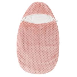 Saculet pentru vreme rece, Nattou, Pentru scaun auto, Universal, Material moale, 70 cm, Cu spatii pentru centurile de siguranta, Roz