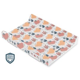 Saltea de infasat rigida cu siguranta Sensillo PLATINA Flori de gradina