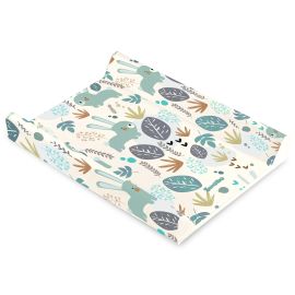 Saltea de infasat rigida Sensillo FOREST Iepurasi Bej 70x49 cm