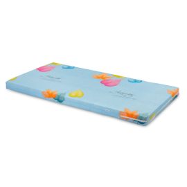 Saltea de spuma Sensillo 120x60 cm Albastra/Frunze