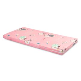 Saltea de spuma Sensillo 120x60 cm Roz/Biciclete