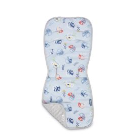 Saltea suplimentara pentru carucior 100% bumbac Sensillo MINKY Cameleoni albastri
