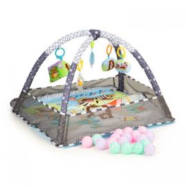 Salteluta de joaca 3 in 1 pentru copii cu jucarii si 18 bile Ecotoys CC9040