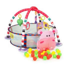 Salteluta de joaca cu bile Ecotoys CC9633 Porcusor - Roz