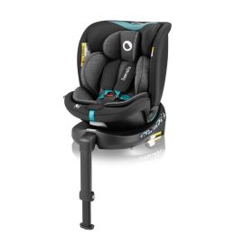 Scaun auto, Lionelo, i-Size Navy, 0-36 Kg, 40-150 cm, Cu isofix si picior de fixare, Protectie laterala, Rotire 360 grade, Ajustare spatar in 4 pozitii, Tetiera reglabila in 11 trepte, Conform cu R129, Negru/Turcoaz