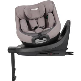 Scaun auto pentru copii, Lotus, Nastere - 125 Cm, Rotire 360 grade, Tehnologie Isofix I-Size, Spatar reglabil, Conform cu standardul european de securitate ECE R129, FreeON, Grey