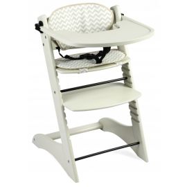 Scaun de masa din lemn Ricokids Loni - Gri deschis