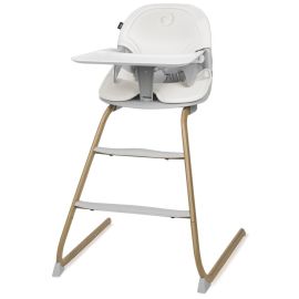 Scaun de masa, Lionelo, Dalia, 2 in 1, Transformabil, Cu 2 suporturi pentru picioare, Cu tavita detasabila, Sustine 60 kg, 6 luni+, Conform cu EN14988, Gri