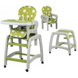 Scaun de masa multifunctional Ecotoys 2 in 1 verde cu buline